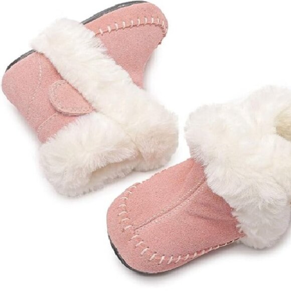 Jack & Lily Cuddly Steps Baby & Toddler Suede Boots Classic Blush 18-24 Months - Picture 3 of 16